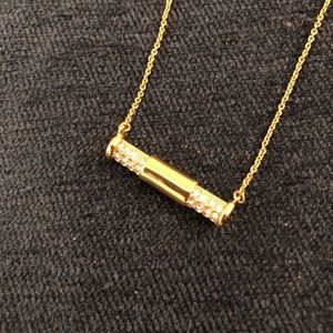 DVF 💛 Hematite Pave Bar Necklace